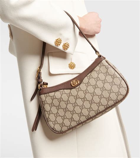 gucci ophidia small gg supreme canvas & leather shoulder bag|Gucci ophidia medium shoulder bag.